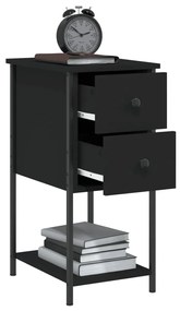 Mesa de cabeceira 32x42x70 cm derivados de madeira preto