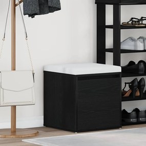 vidaXL Baú de Gavetas com gaveta Carvalho Preto 40,5 x 40 x 40 cm