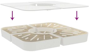 4 pcs conj. base para guarda-sol de suporte cruzado 100 kg PP