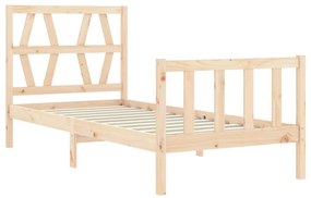 Cama sem colchão 90x200 cm madeira de pinho maciça