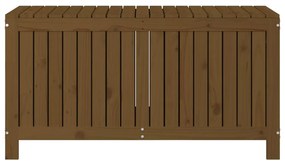 Caixa de arrumação jardim 121x55x64cm pinho maciço castanho-mel