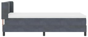 Cama Box Spring com Colchão VidaXL Cinza Escuro 90x200 cm Veludo