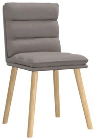 Cadeiras de jantar 6 pcs tecido cinzento-acastanhado