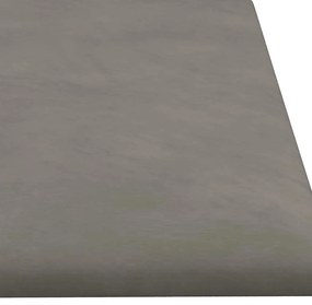 Painel de parede 12 pcs 60x15 cm veludo 1,08 m² cinza-claro