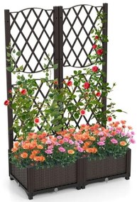 Canteiro elevado com treliça e furos de drenagem elevados - Natural