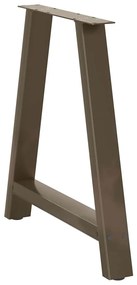 Pés de mesa de jantar em formato A, 2 peças, 70x(72-73) cm, aço
