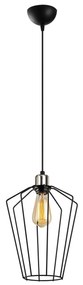 Candeeiro de Teto Fener – Preto Níquel – 25 cm x 126 cm