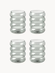 Copos artesanais em vidro borossilicato Bubbly, conjunto de 4