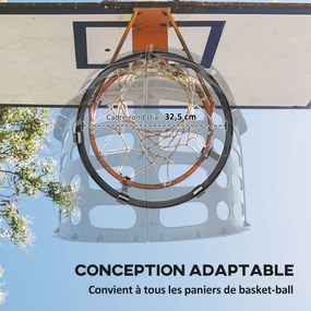 Devolvedor de Bola de Basquetebol (CESTO E TABELA NÃO INCLUIDOS), 35,6 x 35,6 x 75,5 cm, Altura Regulável, Preto