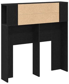Cabeceira Armário vidaXL Preto Carvalho 100x19x104,5 cm Feita de Madei
