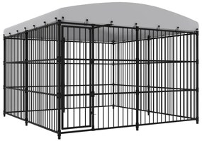 Canil com telhado de exterior 300x300x210 cm