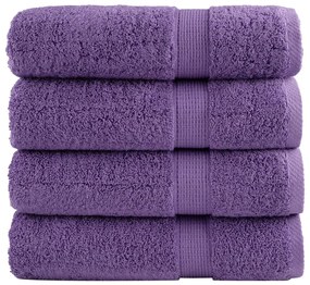 Toalhas de banho premium SOLUND 4 pcs 70x140 cm 600 gsm roxo