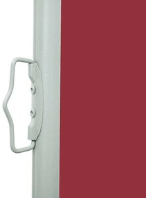 Toldo lateral retrátil para pátio 600x160 cm vermelho