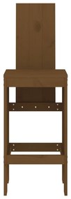 Cadeiras de bar 2 pcs 40x42x120 cm pinho maciço castanho-mel
