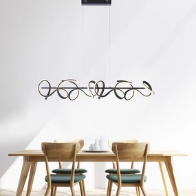 Candeeiro suspenso design preto LED dimmer - KRISSCROSS Design