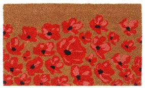 vidaXL Tapete de porta 45x75 cm fibra de coco tufada natural