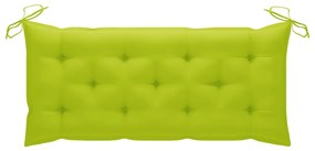 Banco de jardim dobrável com almofadão 118 cm bambu