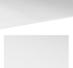 Conjuntos 14 painéis de policarbonato dimensões de cada painel 121 C x 61 L alveolar de 4 mm (ESTRUTURAS NÃO INCLUIDAS), resistentes aos raios UV, per