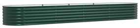 Cama Elevada de Jardim Verde vidaXL 400x80x44 cm em Aço Galvanizado