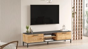 Móvel TV RL1 – Pinho Atlântico e Antracite – 160 cm x 39,1 cm x 35 cm