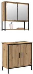 Conjunto de Móveis para Casa de Banho 2 Peças em Carvalho Artisan de M