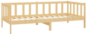 Sofá-cama com colchão 90x200 cm pinho maciço