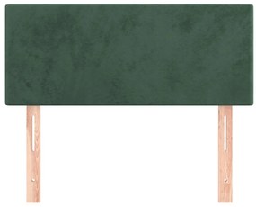 Cabeceira de cama veludo 80x5x78/88 cm verde-escuro