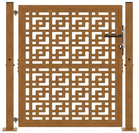 Portão de jardim 105x105 cm design cruzado de aço resistente