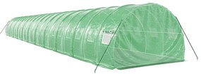 Estufa com estrutura de aço 66 m² 22x3x2 m verde