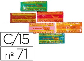 Plasticina Jovi 71 Pastilha 150 Grs Caixa de 15 Cores Sortidas