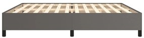Estrutura de cama 200x200cm couro artificial cinzento