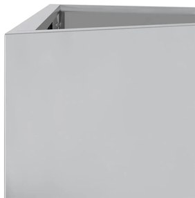 Vaso/floreira de jardim triangular 40x40x75 cm aço galvanizado