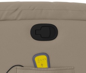 Poltrona de massagens reclinável couro artificial cappuccino