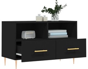 Móvel p/ TV 80x36x50 cm derivados de madeira preto