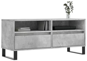Móvel p/ TV 100x34,5x44,5cm derivados de madeira cinza cimento
