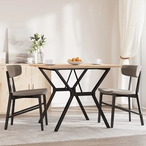 Mesa de jantar estrutura em Y 90x90x75,5 cm pinho/aço