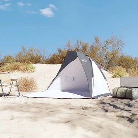 Tenda de praia 268x223x125 cm poliéster 185T cinzento