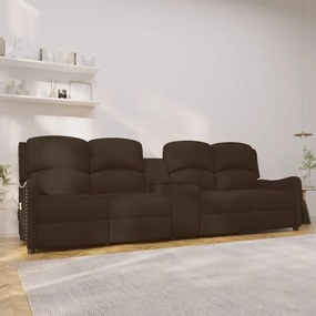 vidaXL Poltrona massagens 4 lug. +suporte copo castanho brilhante