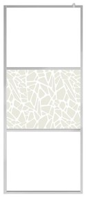 Divisória de chuveiro 100x195 cm vidro ESG design pedras