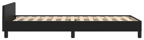 Estrutura cama c/ cabeceira sem colchão 90x200 cm preto