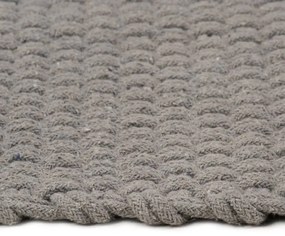 Tapete retangular natural 120x180 cm algodão cinza