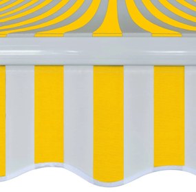 Toldo dobrável manual 400 cm amarelo/branco