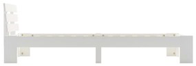 Estrutura de cama 100x200 cm pinho maciço branco