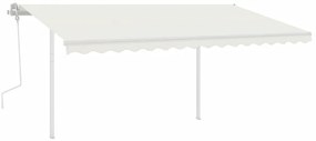 Conjunto de postes para toldo 450x245 cm ferro branco