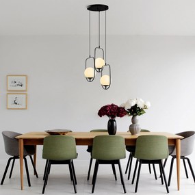 Candeeiro de Teto Skew – Preto – 55 cm x 185 cm
