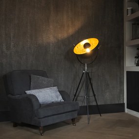 Candeeiro de pé industrial tripé preto - Magna 50 Eglip