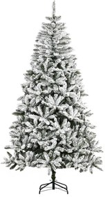 HOMCOM Árvore de Natal Artificial 255cm com Neve Ignífugo com 1300 Ram