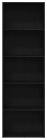 Estante 60x30x189 cm derivados de madeira carvalho preto