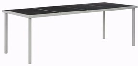 Mesa de jardim 220x90x74,5 cm preto