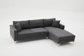 Sofá de Canto Berlin – Antracite – 258x83x181 cm